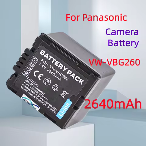 2640mAh VW-VBG260 VW VBG260 Battery or Charger For Panasonic Camera HDC-SD3 HDC-SD5 HDC-SD7 VDR-D310