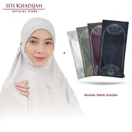 [Travel Bundle] Siti Khadijah Telekung Flair Saliha in Blue Gray + Mughal Travel Sejadah