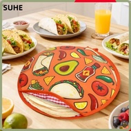 SUHE Tortilla Keeper, 12 Inch Size Food Grade Tortilla Warmer Pouch, Premium Eco-Friendly Round Shap