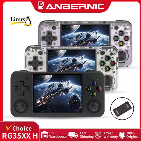 Anbernic RG35XX H Retro Handheld Game Console Dual Joystick Design 3.5" HD Screen High-Capacity Last