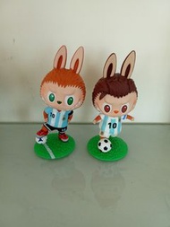 Pop Mart Labubu Argentina Soccer Series 阿根廷足球隊 Messi Kick Off & Dribbling 美斯開球 美斯帶球