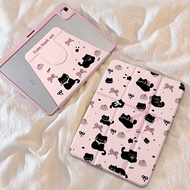 case iPad Gen10 Air6 ที่ใส่ปากกา โบว์ริบบิ้นลูกแมว เคสiPadหมุน 360° Gen9 10.2 Pro11 2024 Air7 Gen11