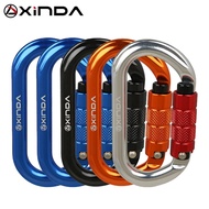 XINDA O-Type ล็อคหัวเข็มขัดความปลอดภัยอัตโนมัติ Master Carabiner Multicolor 5500lbs ข้ามตะขอปีนเขา R