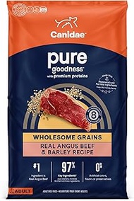 Canidae PURE with Wholesome Grains, Limited Ingredient Dry Dog Food, Beef and Barley, 24lbs