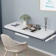 Dz Wall-Mounted Folding Table Without Drilling Size 80x40cm 60x40cm 60x30cm 80x20cm Black and White 