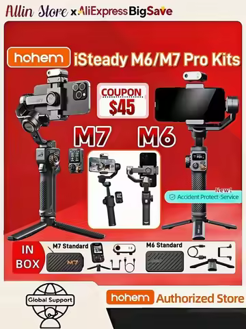 Hohem iSteady M6 3-Axis Handheld Stabilizer hohem m7 Gimbal for Smartphone w Magnetic Fill Light Fac