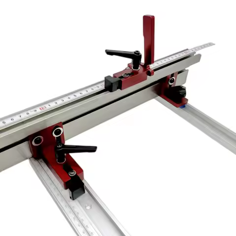 Aluminium Profile Fence Kit Woodworking T-tracks Sliding Brackets with Fence Connector and Track Sto