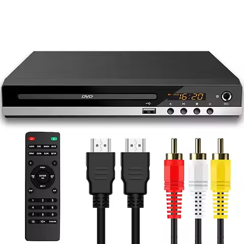DVD Player 1080P High-defination Home DVD Player Box For TV DVD CD Discs Player AV Output Built-in M