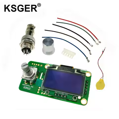 KSGER V2.1S Digital STM32 OLED 1.3 Size Screen T12 Temperature Battery Controller 5 Core Silicone Wi