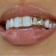 Hollow Heart Double Patchwork Glossy teeth grillz