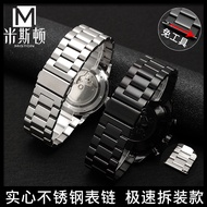 New Stainless Steel Watch Strap Stainless Steel Suitable For Fossil Diesel Jeep Hamilton Citizen Men's Quick Release Bracelet 24mm