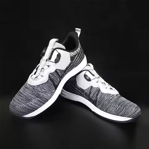 Unisex Right Hand Non-slip Bowling Shoes Women Men Breathable Rotating Buckle Sneakers Couple Weave 