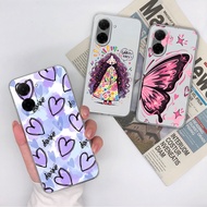 For Redmi A5 4G NFC Casing Colorful Love Heart Girl Drop-Resistant Protective Silicone Shockproof Mi