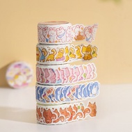 100 Pcs/1 Roll Washi Paper Kawaii Cartoon Animal Washi Masking Tapes