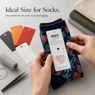 Offset Printed Hang Tags for Sock Packaging and Apparel Branding, for Gifts - for Boutiques