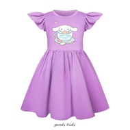 【A LOVABLE】 ULEEK Hot Cinnamoroll Girl Dress Children Kawaii Print Dresses +Bag Princess Cartoons Ca