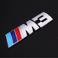 M3 Motorsport โลหะสติกเกอร์ลายโลโก้สำหรับติดรถยนต์ตัวนูนติดฝากระโปรงท้ายตราติดหน้ารถสำหรับ BMW E39 E36 E60 E90 E46 F30 F10 F20 E53 E34 X1 X3 X5