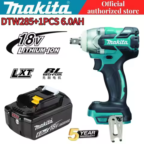 Makita DTW285 18V LXT® Lithium-Ion Brushless Cordless 4-Speed 1/2" Sq. Drive Impact Wrench w/Detent 