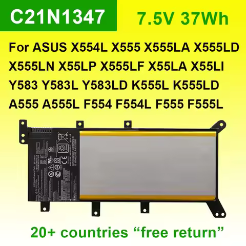 C21N1347 For ASUS X554L X555 X555L X555LA X555LD X555LP X555LJ F555L K555L A555L R556L Y583L W519L L