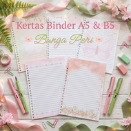 [Crayon Land] Loose Leaf/Paper Binder Contents A5 & B5 Aesthetics Fairy Flower 80gsm & 100gsm (10 Sh