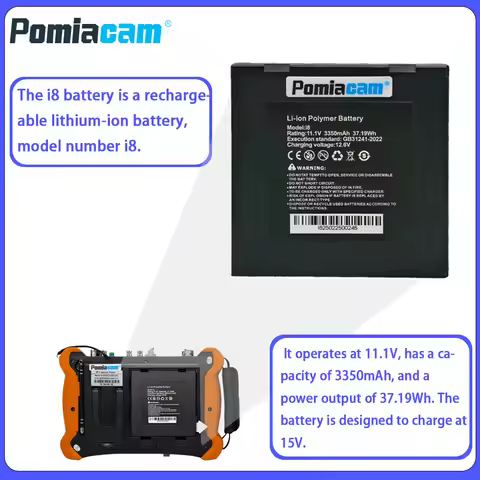 11.1V 3350mAh Li-ion Battery Replacement for Pomiacam CCTV Tester X9-MOVTADHS Pro H20 IPC-H20 Series