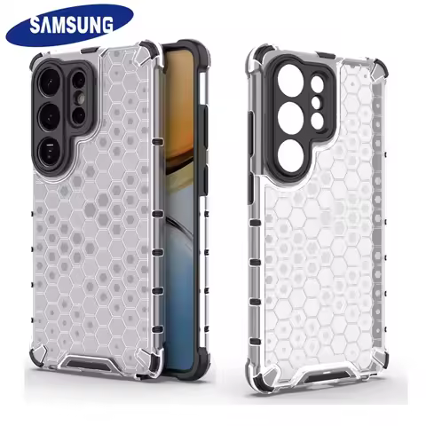 Transparent Honeycomb Military Shockproof Armor Case for Samsung S26 Ultra S25 Edge S24 S23 FE S22 P