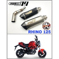 Project79 Exhaust KTNS RHINO 125 Mini Ducati Slip On Piping Muffler Stainless Steel Project79 QPM05SV/CB
