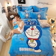 DRAP SET & 3D VELVET BLANKET - DOREMON STANDING FACE