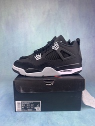 Air Jordan 4 AJ4 'Black Canvas' 休閒籃球鞋 黑白帆布 35-46碼