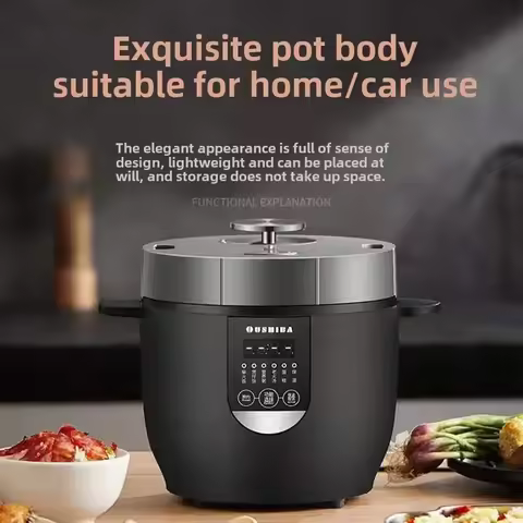 Durable 2L Dual-Use Intelligent Rice Cooker for Car and Home 24V/12V JX5 N13ABC Model Car Mounted Ri