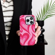 Street Wear Must-Have Pink Heart Anti-Fall Phone Case Compatible iPhone 17PROMAX 16 15 14 13 12 11 P