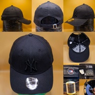 Black And Fierce New Era 9FORTY NY Yankees Hat All Embossed Embroidery Clean Sweat Band Full Wing St