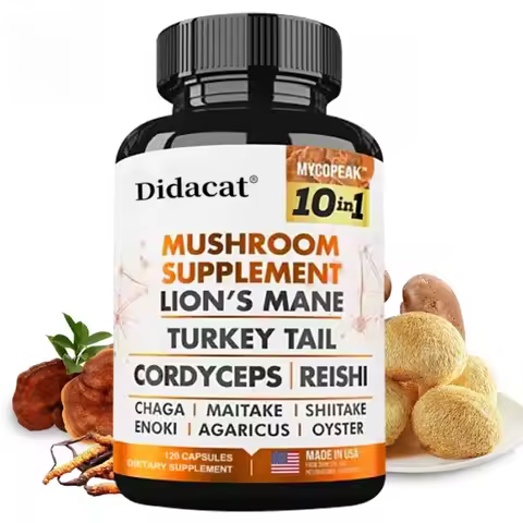 10x Mushroom Complex - Brain Nervous System Health and Memory Supplements Immunity Sleep Energy Mood