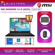 MSI Modern 14 H D13MG-213 14" FHD+ Laptop Classic Black ( I7-13620H, 16GB, 512GB SSD, Iris Xe, W11 )