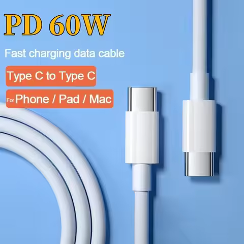 USB C to USB C Cable , Type-c 60W(3A) Charger Cable for iPad Mini 6/ Pro 2021/2020, iPad Air 4, MacB