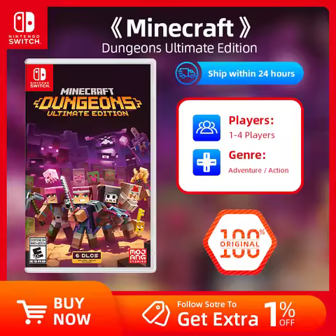 Nintendo Switch Game Deals - Minecraft Dungeons Ultimate Edition - Games Physical Cartridge