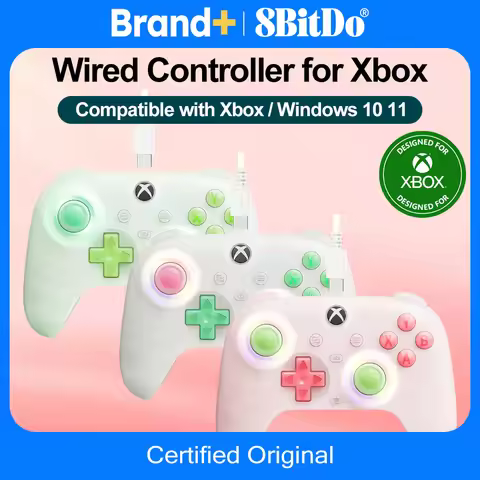 8BitDo Ultimate Mini Wired Xbox Controller Licensed by Microsoft RGB Lighting Gamepads for Xbox One 