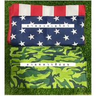 Hair Tie Large Handkerchief Vintage American Flag Pattern Military Express Delivery Headrest 54*54cm