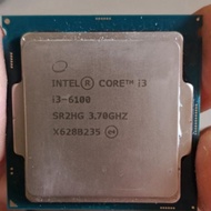 Processor i3-6100/gen6 normal like new and warranty