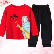 Muslim HIJAB Sweater Suit/Children's Long Sleeve Shirt/1Set Of Children's Sweater/Size S (4-6Yrs) M (7-9Yrs) L(10-13Yrs)