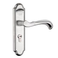 Door lock handle☑Stainless steel door lock set room door lock 304 bedroom lock solid wood door lock set engineering lock