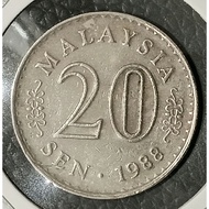 ( Currency ) 20 Sen 1988 / Malaysia Parliament House