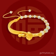 Gold Clad Silver Gold Half Bracelet Hand-Woven Pure Gold Female Fengxiang Pixiu Jiu 999 Free Ruyi Br