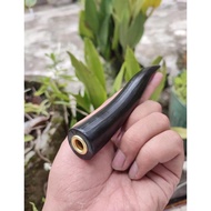 (PROMO) PIPA ROKOK KAYU KELOR HITAM PIPA ONCE PADUDAN MODEL LENGKUNG BULAT PANJANG 15 CM ASLI TENGGE