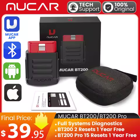 MUCAR BT200/BT200 Pro OBD2 Diagnostic Tool Full System Diagnose Oil SAS resets Automotive Tools for