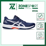 Asics Gel Game Shoes 9 Black Blue - Tennis Shoes Specializing In Badminton Mesh Design Breathable Durable Leather