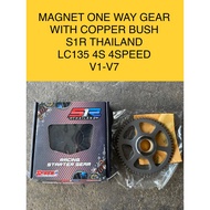LC4S MAGNET ONE WAY STARTER GEAR COPPER BUSH S1R FOR LC4S LC135 4S V1 V2 V3 V4 V7