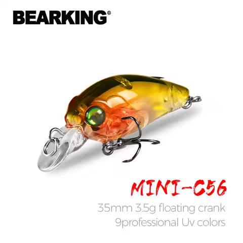 BEARKING Top Wobblers 3.5cm 3.5g fishing lures dive 1m crankbaits quality professional Fishing hooks