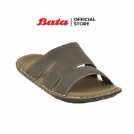 Bata MENS Sandal รองเท้าแตะผู้ชาย แบบสวม สีน้ำตาล รหัส 8614817 Mensandal Fashion SUMMER