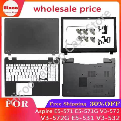 For ACER Aspire E5-511 V3-532 E5-571 E5-571G E5-551G E5-521 Laptop LCD Back Cover/Front Bezel/Hinges